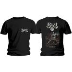 Ghost: Unisex T-Shirt/Dance Macabre Cover & Logo (Back Print) (Large)