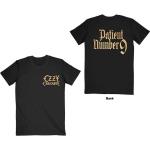 Ozzy Osbourne: Unisex T-Shirt/Patient No. 9 Gold Logo (Back Print) (Small)