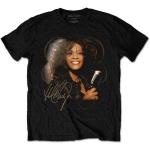 Whitney Houston: Unisex T-Shirt/Vintage Mic Photo (Large)