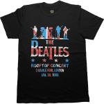 The Beatles: Unisex T-Shirt/Drop T Rooftop Flag (Large)