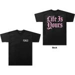 Foals: Unisex T-Shirt/Life Is Yours Text (Back Print) (Small)