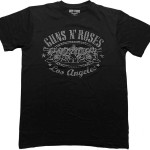 Guns N Roses: Guns N` Roses Unisex T-Shirt/LA Logo (Black) (Embellished) (Medium)