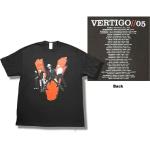 U2: Unisex T-Shirt/Vertigo Tour 2005 V Photo (Back Print) (Ex-Tour) (X-Large)