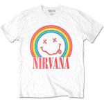 Nirvana: Unisex T-Shirt/Happy Face Rainbow (Small)