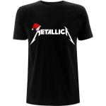 Metallica: Unisex T-Shirt/Santa Hat Logo (Medium)