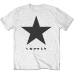 David Bowie: Unisex T-Shirt/Blackstar on White (Small)