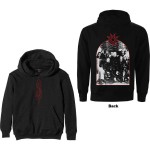 Slipknot: Unisex Pullover Hoodie/Arched Group Photo (Black) (Back Print) (Medium)