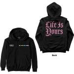 Foals: Unisex Pullover Hoodie/Life Is Yours Text (Back Print) (Small)