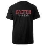 Led Zeppelin: Unisex T-Shirt/Logo & Symbols (Large)