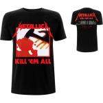 Metallica: Unisex T-Shirt/Kill `Em All Tracks (Back Print) (Small)