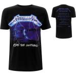 Metallica: Unisex T-Shirt/Ride The Lightning Tracks (Back Print) (Medium)