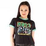 KISS: Ladies Crop Top/St Paddy`s Ringer (X-Large)