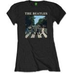 The Beatles: Ladies T-Shirt/Abbey Road & Logo (Retail Pack) (Small)