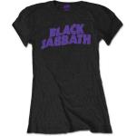 Black Sabbath: Ladies T-Shirt/Wavy Logo Vintage (Retail Pack) (Large)