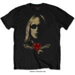 Tom Petty & The Heartbreakers: Unisex T-Shirt/Shades & Logo (Soft Hand Inks) (Medium)