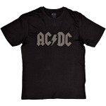 AC/DC: Unisex T-Shirt/Logo (Black) (Hi-Build) (Medium)