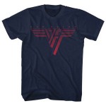 Van Halen: Unisex T-Shirt/Classic Red Logo (Navy Blue) (X-Large)