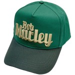 Bob Marley: Unisex Baseball Cap/Text Logo (Green)
