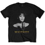 Whitney Houston: Unisex T-Shirt/Black & White Photo (Large)