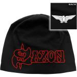 Saxon: Unisex Beanie Hat/Logo & Eagle (Back Print)