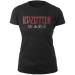 Led Zeppelin: Ladies T-Shirt/Logo & Symbols (Small)