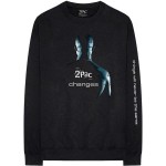Tupac: Unisex Long Sleeve T-Shirt/Changes (Black) (Sleeve Print) (Large)