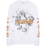 Def Leppard: Unisex Long Sleeve T-Shirt/Shatter (White) (Sleeve Print) (X-Large)