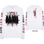 Slipknot: Unisex Long Sleeve T-Shirt/Shrouded Group (White) (Back & Sleeve Print) (XX-Large)
