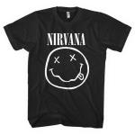 Nirvana: Unisex T-Shirt/White Happy Face (Medium)