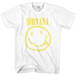 Nirvana: Unisex T-Shirt/Yellow Happy Face (Large)