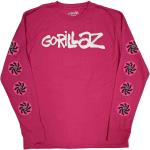 Gorillaz: Unisex Long Sleeve T-Shirt/Repeat Pazuzu (Sleeve Print) (Medium)