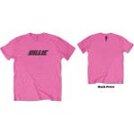 Billie Eilish: Unisex T-Shirt/Racer Logo & Blohsh (Back Print) (Small)