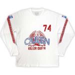 Queen: Unisex Long Sleeve T-Shirt/Killer Queen `74 Stripes (Sleeve Print) (X-Large)