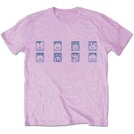 BT21: Unisex T-Shirt/Group Squares (Pink) (Small)