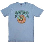Ramones: Unisex T-Shirt/Crest Psych (Light Blue) (XX-Large)