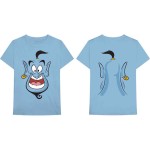 Aladdin: Unisex T-Shirt/Genie (Light Blue) (Back Print) (Large)