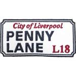 Road Sign: Standard Woven Patch/Penny Lane Liverpool Sign