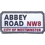 Road Sign: Standard Woven Patch/Abbey Road NW London Sign
