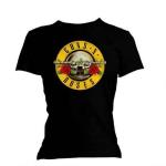 Guns N Roses: Guns N` Roses Ladies T-Shirt/Classic Bullet Logo (Skinny Fit) (Medium)