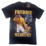 Freddie Mercury: Unisex T-Shirt/Live Homage (Black) (Small)