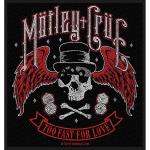 Mötley Crue: Standard Woven Patch/Too Fast For Love