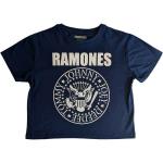 Ramones: Ladies Crop Top/Presidential Seal (Large)
