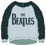 The Beatles: Ladies Sweatshirt/Drop T Logo (Cropped) (Large)