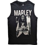 Bob Marley: Unisex Tank T-Shirt/Marley B&W (Black) (Medium)