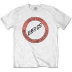 Bad Company: Unisex T-Shirt/Burnin` Through America (White) (Large)