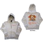 Queen: Unisex Zipped Hoodie/Classic Crest (Back Print) (Large)