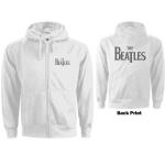 The Beatles: Ladies Zipped Hoodie/Drop T Logo (Back Print) (Medium)