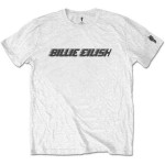 Billie Eilish: Kids T-Shirt/Black Racer Logo (White) (Sleeve Print) (11-12 Years)