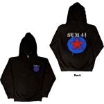 Sum 41: Unisex Zipped Hoodie/Star Logo (Back Print Ex-Tour) (Medium)