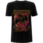 Led Zeppelin: Unisex T-Shirt/Black Flames (Large)